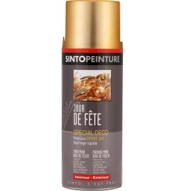 PEINTURE EFFET OR RICHE EN AÉROSOL 400 ML POUR DÉCORATION INTÉRIEUR ET EXTÉRIEUR SINTODECO