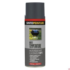 PEINTURE HAUTE TEMPÉRATURE EN AÉROSOL GRIS FONCE 400 ML - SINTODECO 