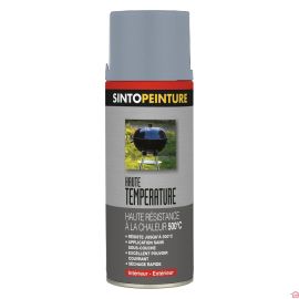 PEINTURE HAUTE TEMPÉRATURE EN AÉROSOL ALUMINIUM 400 ML - SINTODECO