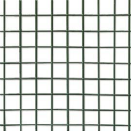 GRILLAGE MÉTALLIQUE ÉLECTROSOUDE PLASTIFIÉ VERT MAILLE 6,4 MILLIMÈTRES 1 MÈTRE X 5 MÈTRES