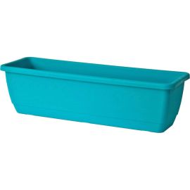 JARDINIÈRE BALCONNIÈRE AVEC SOUCOUPE INIS 50 CM BLEU OTTAN