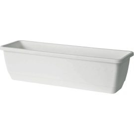 JARDINIÈRE BALCONNIÈRE AVEC SOUCOUPE INIS 50 CM BLANC