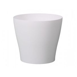 POT SYNUE 18CM BLANC BRILLANT