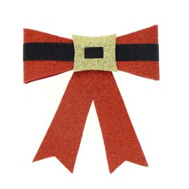 NOEUD ROUGE POLYSTYRÈNE 10*11 CM PAR 3