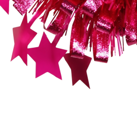 GUIRLANDE DÉCORATIVE BOUCLÉE MOTIF ÉTOILE 2M DIAMÈTRE 10CM 6 PLIS