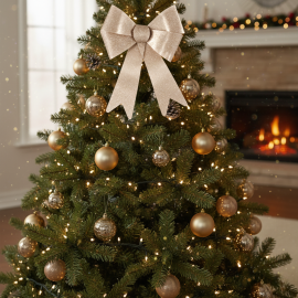 SUJET À SUSPENDRE "NŒUD" POLARIS DÉCORATION FESTIVE RÉUTILISABLE