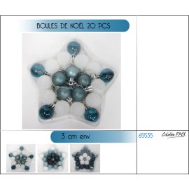 BOULES DE NOËL 20 PIÈCES 3 CM
