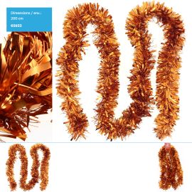 GUIRLANDE DE NOËL 6 PLIS MARTA ROSE SAUMON MAT 9 CM