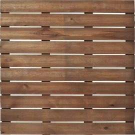 DALLE TERRASSE EN BOIS BOLENIA MARRON 100 X 100 CM ÉPAISSEUR 3.6 CM