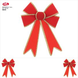 NOEUD DE NOËL PAILLETÉ AVEC BORDURES DORÉES