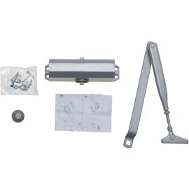 FERME-PORTE À BRAS COMPAS TESA CT500 EN MÉTAL ARGENT POUR PORTES LÉGÈRES EN ALUMINIUM ET PVC