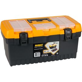 BOÎTE À OUTILS VIDE EN PLASTIQUE RENFORCÉ 48 CM AVEC PLATEAU AMOVIBLE MANO