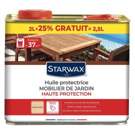 HUILE PROTECTRICE POUR TECK ET BOIS EXOTIQUES 2 L+25 %
