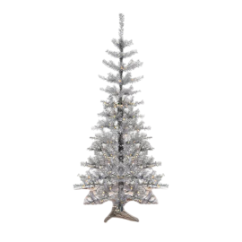 SAPIN ARGENTÉ 120 CM AVEC 200 TÊTES DE 7 CM