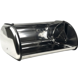 BAC À PAIN MÉTALLIQUE EN INOX AVEC COUVERCLE COULISSANT POUR PAINS ET VIENNOISERIES