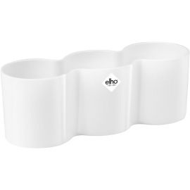 POT DE FLEURS TRIO BLANC EN PLASTIQUE RÉSISTANT AU GEL B.FOR DIAMOND ELHO 17.2X6X5.8 CM