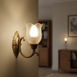 LAMPE LED FLAMME 6 W COULEUR JAUNE CULOT E14 3000 K POUR INTÉRIEUR