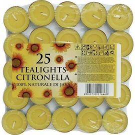 BOUGIES TEA LIGHT X25 PARFUMÉES CITRONNELLE