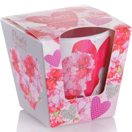 BOUGIE PARFUMÉE DÉCORATIVE 115G FLOWER HEARTS JARDIN SECRET