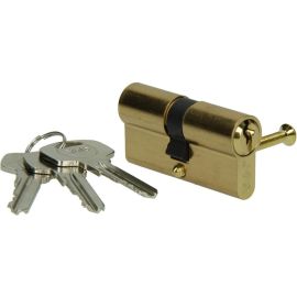 CYLINDRE DE SERRURE YALE 30X30 MM EN LAITON AVEC CLÉS CRANTÉES
