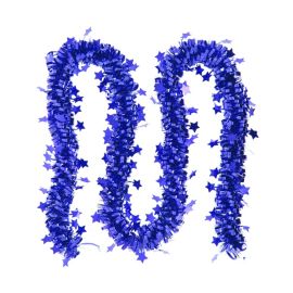 GUIRLANDE DE NOËL BLEUE MOTIF ÉTOILE 5 PLIS 2 M