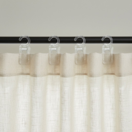 LOT DE 10 AGRAFES EN PLASTIQUE TRANSPARENTES DÉCORATION INTÉRIEURE