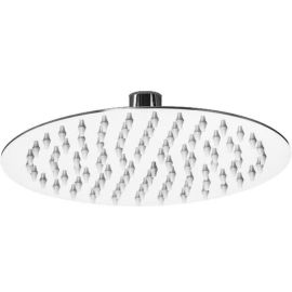 POMME DE DOUCHE RONDE EN ACIER INOXYDABLE CHROMÉ 20 CENTIMÈTRES ANTICALCAIRE