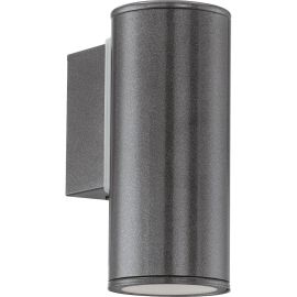 APPLIQUE MURALE EXTÉRIEURE RIGA EN ACIER GALVANISÉ ANTHRACITE AVEC AMPOULE LED GU10