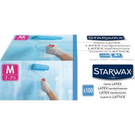 GANTS EN LATEX JETABLES TAILLE MOYENNE BOÎTE DE 100 UNITÉS POUDRÉS AMBIDEXTRES