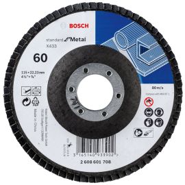 DISQUE ABRASIF PLATEAUX À LAMELLES EN MÉTAL BOSCH 115x22.23x60