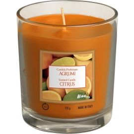 BOUGIE PARFUMÉE AUX AGRUMES EN VERRE 170 G DURÉE 45 HEURES