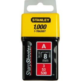 AGRAFES GALVANISÉES 8 MM TYPE A BOÎTE DE 1000 PIÈCES STANLEY