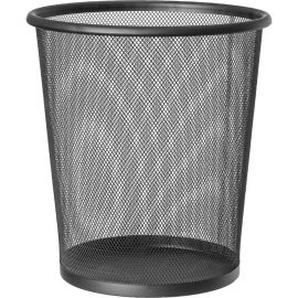 CORBEILLE À PAPIER EN MÉTAL NOIR GRAND MODÈLE HAUTEUR 33 CM DIAMÈTRE 30 CM