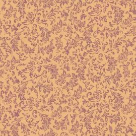 PAPIER PEINT FLORAL SARATT PRUNE ET OR MÉTALLISÉ HOLDEN DECOR