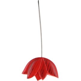 EMBRASSE AIMANTÉE POUR RIDEAUX EN RÉSINE FORME TULIPE ROUGE DÉCORATIVE