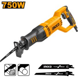 SCIE SABRE ÉLECTRIQUE 750 WATTS VITESSE VARIABLE COUPE BOIS MÉTAL ALUMINIUM AVEC ACCESSOIRES INGCO