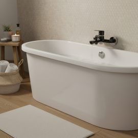 MITIGEUR MONOCOMMANDE BAIN ET DOUCHE EN LAITON NOIR MAT MODÈLE NIGER