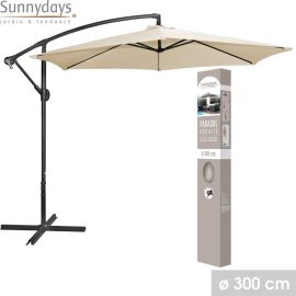 PARASOL DÉCENTRÉ ROND 3 M SABLE