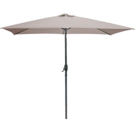 PARASOL RECTANGULAIRE INCLINABLE TAUPE 2X3 M EN ALUMINIUM ET TOILE POLYESTER 200 GR – VENDU SANS SOCLE