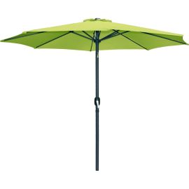 PARASOL ROND INCLINABLE VERT ANIS 3M STRUCTURE EN ALUMINIUM ET TOILE POLYESTER 200G – VENDU SANS SOCLE