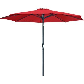 PARASOL ROND INCLINABLE GROSEILLE DIAMÈTRE 3 M EN ALUMINIUM ET POLYESTER 200 G – VENDU SANS SOCLE