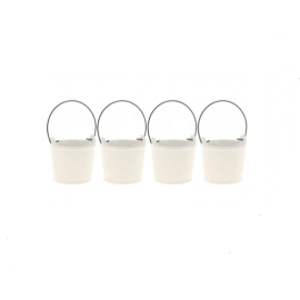 POT DE FLEUR EN DOLOMITE X 4 PCS  DIM 8 X 8 X 7.5 CM