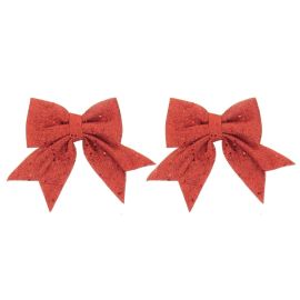 DÉCORATION DE NOËL NOEUD PAPILLON EN MOUSSE 2 PIÈCES