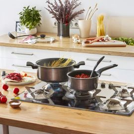 CASSEROLE 20 CENTIMÈTRES EN ALUMINIUM AVEC REVÊTEMENT ANTIADHÉSIF TITANE TEFAL EASY COOK AND CLEAN