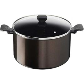 MARMITTE 30 CM TEFAL EASY COOK AND CLEAN EN ALUMINIUM AVEC REVÊTEMENT ANTIADHÉSIF TITANIUM ET COUVERCLE EN VERRE