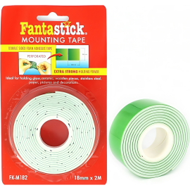 RUBAN ADHÉSIF DOUBLE FACE PERMANENT 18 MM X  2 M