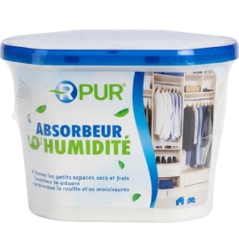 RÉCIPIENT ABSORBANT D’HUMIDITÉ 300 GRAMMES POUR ESPACES SECS ET FRAIS