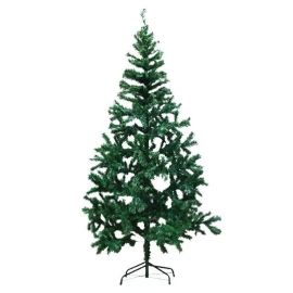 SAPIN ARTIFICIEL VERT NEIGE 210 CM AVEC 600 TÊTES DE 7 CM ET PIED EN MÉTAL
