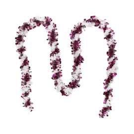 GUIRLANDE À BRINS FINS BICOLORE ROSE AVEC MOTIF ÉTOILE