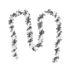 GUIRLANDE À BRINS FINS ARGENTÉE BICOLORE AVEC MOTIF ÉTOILE